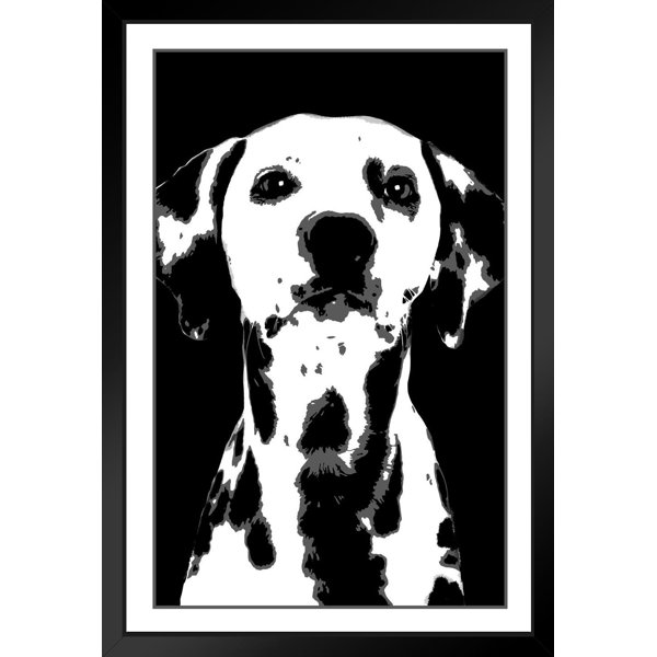 Red Barrel Studio® Dogs Dalmation Painting Black White Dog Posters For